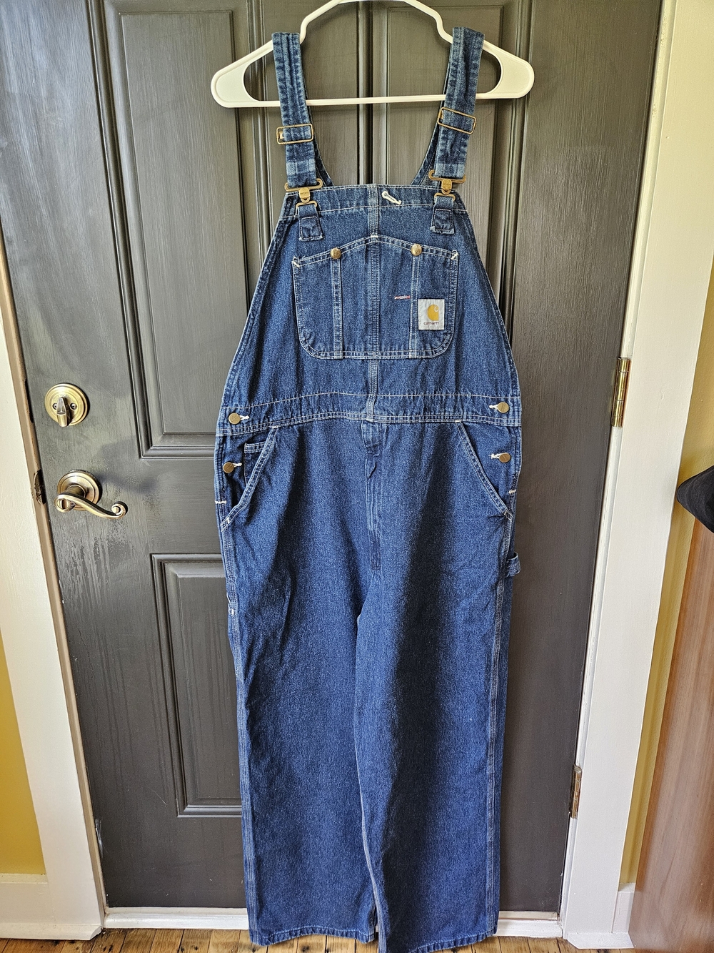 Carhartt Indigo Denim Overalls with Bib Pocket